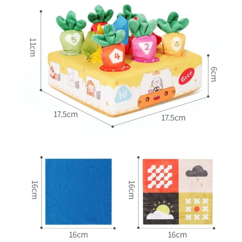 Baby Tissue Box Pull Out Radish Toys Carrot Harvest Toddler Fine Motor Skills Montessori Early Learning Educational Games Toys - NTKSTORE