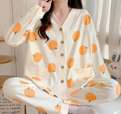 Maternity Pajamas Homewear Suit Nursing Pajamas Moon Clothes Spring and Autumn Cotton Monthly Clothing Summer Nursing Clothes - NTKSTORE