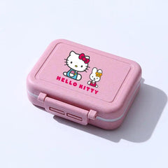 Sanrio Hello Kitty Mini Portable Pill Cases Moisture Proof Seal Ring Pills Organizer Case 3 Grids Travel Waterproof Pill Box - NTKSTORE