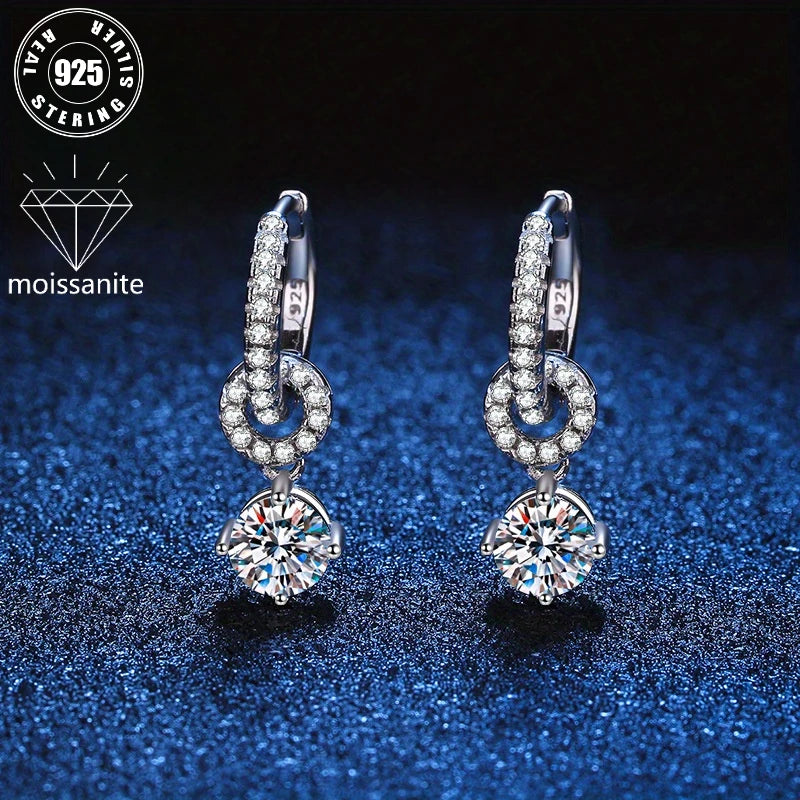 S925 Moissanite earrings, elegant and sexy design style, suitable for Thanksgiving Christmas wedding gifts or daily wear. - NTKSTORE