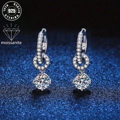 S925 Moissanite earrings, elegant and sexy design style, suitable for Thanksgiving Christmas wedding gifts or daily wear. - NTKSTORE