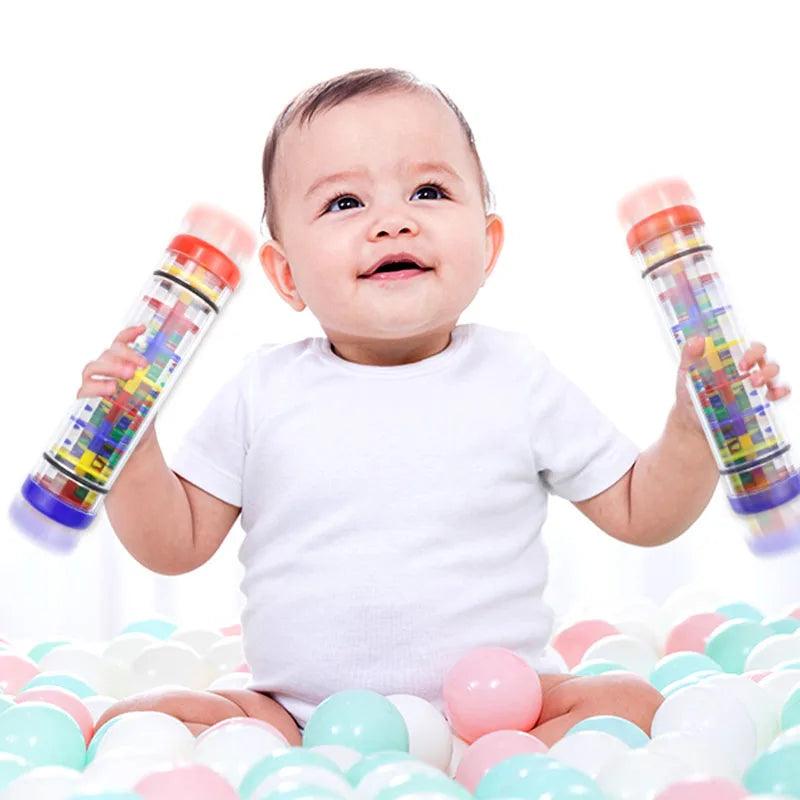 Rainmaker Baby Toy Rain Stick Musical Toys For Babies 1 2 3 Year Hand Shaker Rattles Toy Educational Instrument Toy For Children - NTKSTORE