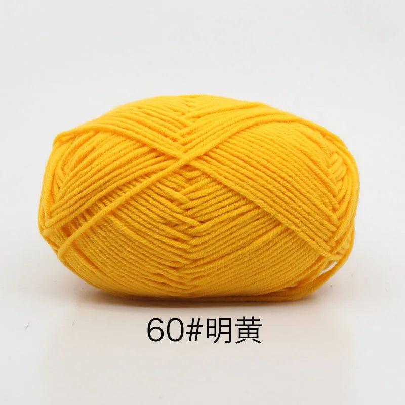 40-50g/Set 4ply Milk Cotton Knitting Yarn Needlework Dyed Lanas For Crochet Craft Sweater Hat Dolls At Low Price - NTKSTORE