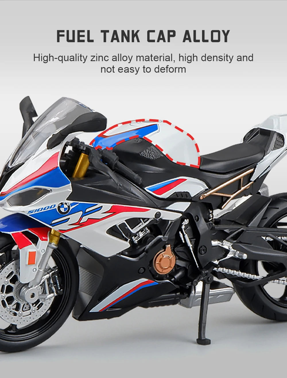 1/12 BMW S1000RR Alloy Diecast Motorcycle Model Toy Collection Hobbies Shork-Absorber Off Road Autocycle Toys Car Kid Gifts