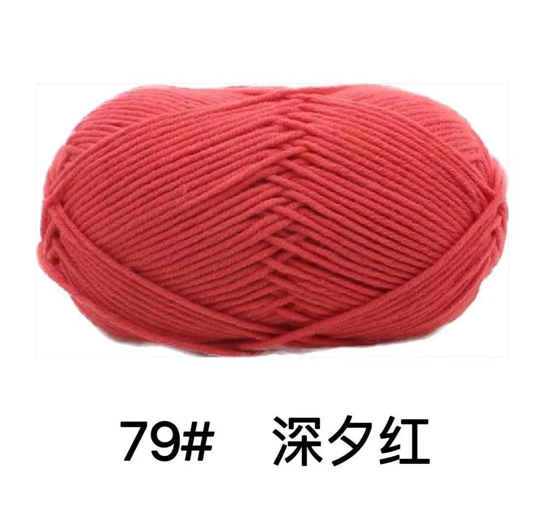 40-50g/Set 4ply Milk Cotton Knitting Yarn Needlework Dyed Lanas For Crochet Craft Sweater Hat Dolls At Low Price - NTKSTORE