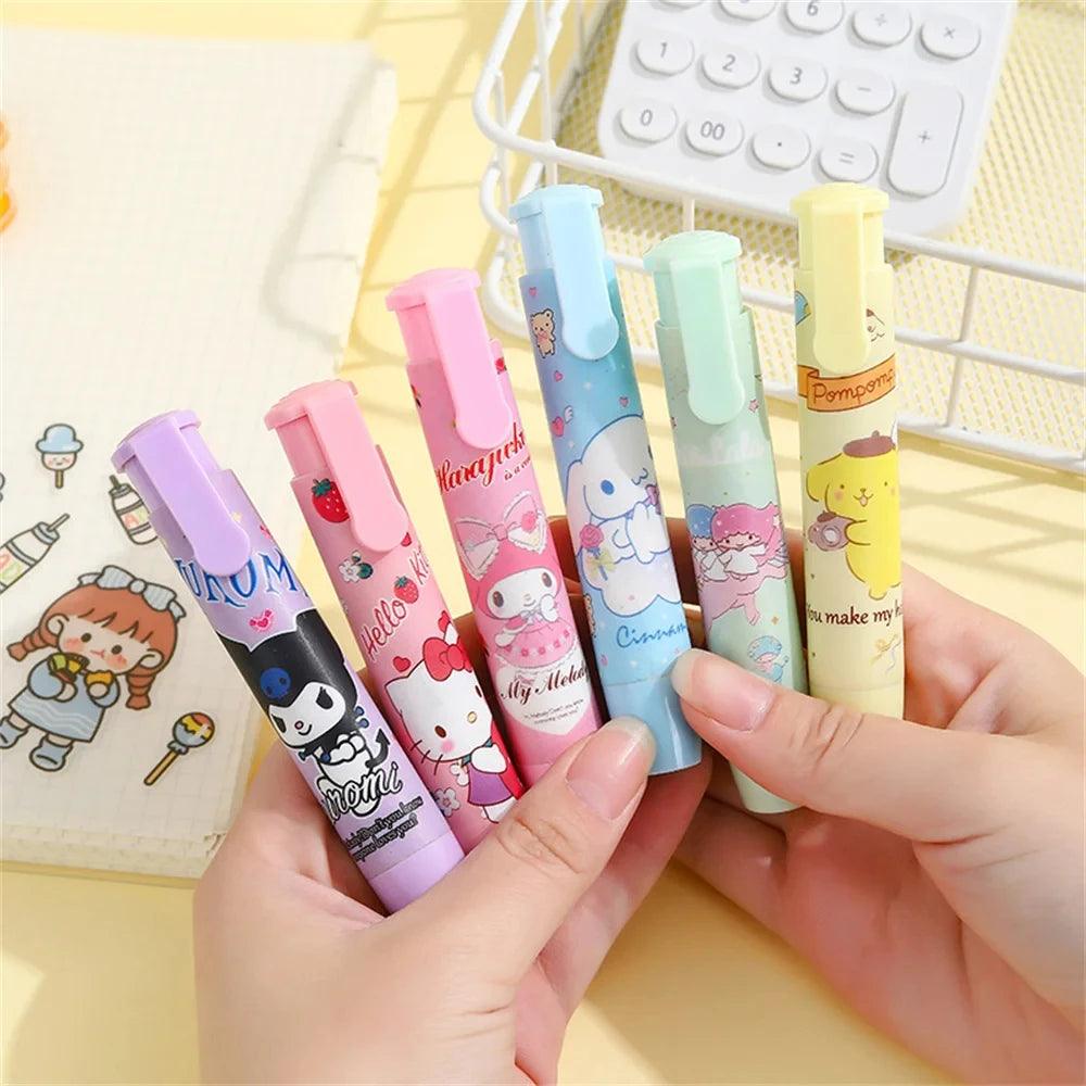 Creative Kuromi Melody Cinnamoroll Hello Kitty Press Eraser Anime Cartoon Kawaii Stationery Gift Office School Supplies - NTKSTORE