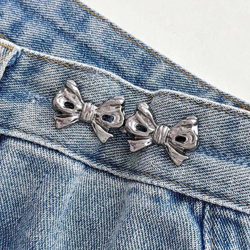 1Pcs Adjustable Clips for Pants Fastener Pants Pin Retractable Button Loose Button for Waist for Jeans Perfect Fit Reduce Waist - NTKSTORE