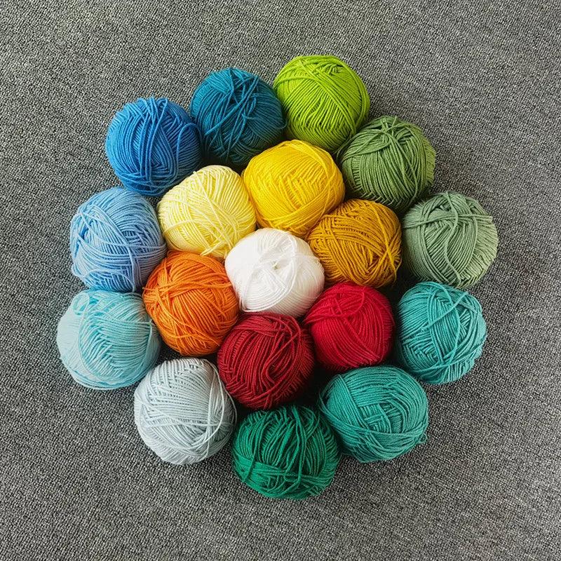 40-50g/Set 4ply Milk Cotton Knitting Yarn Needlework Dyed Lanas For Crochet Craft Sweater Hat Dolls At Low Price - NTKSTORE