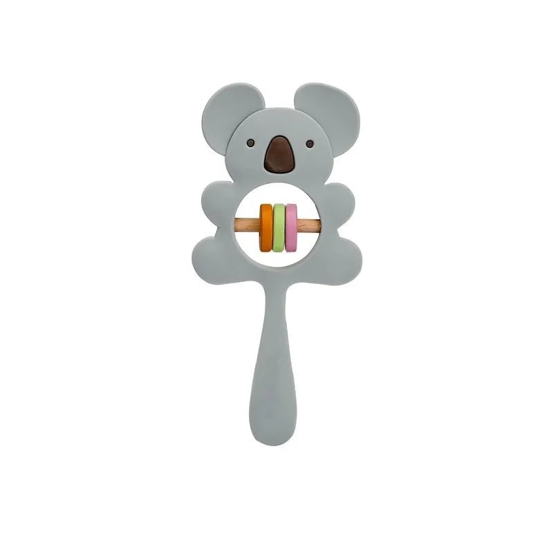 Silicone Rattles for Kids Animal Koala Handbells Newborn Baby Bed Bell Educational Toys Safe Food Grade Baby Teether Baby Items - NTKSTORE