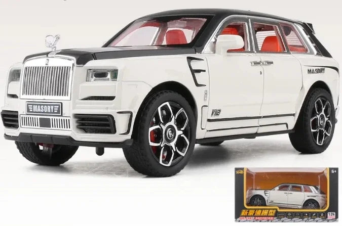 1:24 Rolls Royce Cullinan Masory SUV Alloy Luxy Car Model Diecasts Metal Toy Car Model Simulation Sound and Light Childrens Gift