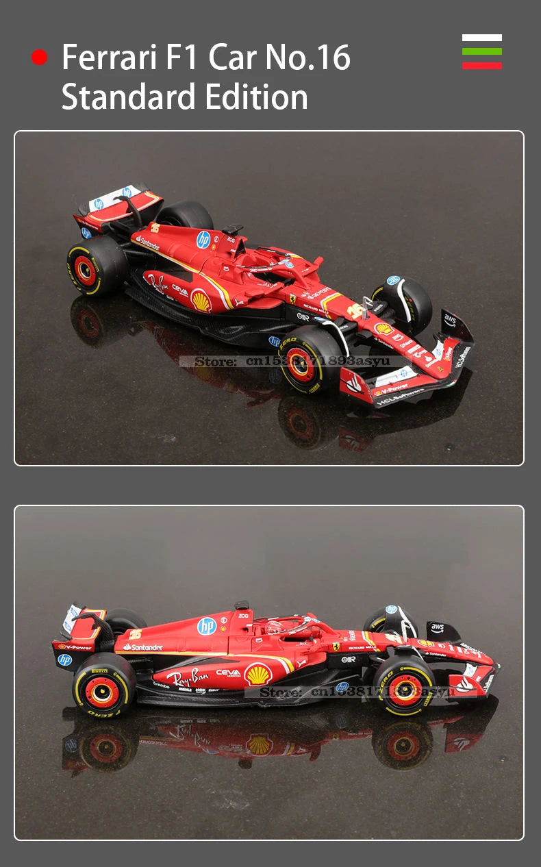 Bburago 1:43 f1 2024 Ferrari SF24 #16 lecler #55 sainz jr. legierung auto druckguss modell spielzeug sammlung erste reihenfolge