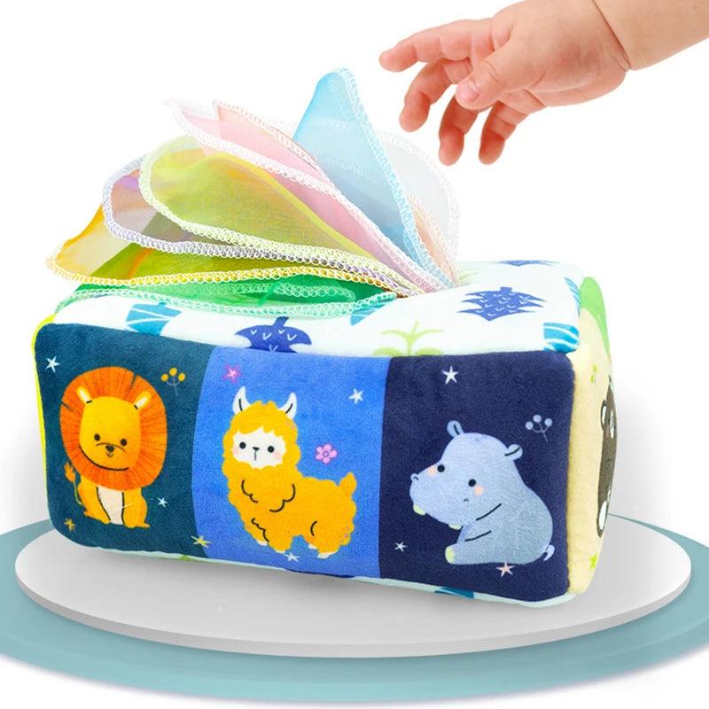 Montessori Toys Magic Tissue Box Baby Educational Learning Activity Sensory Toy for Kids Finger Exercise Busy Board Baby Game - NTKSTORE