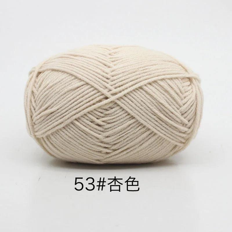 40-50g/Set 4ply Milk Cotton Knitting Yarn Needlework Dyed Lanas For Crochet Craft Sweater Hat Dolls At Low Price - NTKSTORE