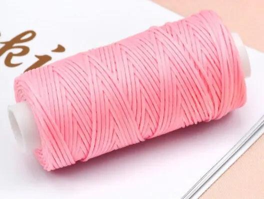 Leather Craft DIY Project 150D Leather Sewing Polyester Flat Wax String Diameter 0.8mm 50 Meters - NTKSTORE