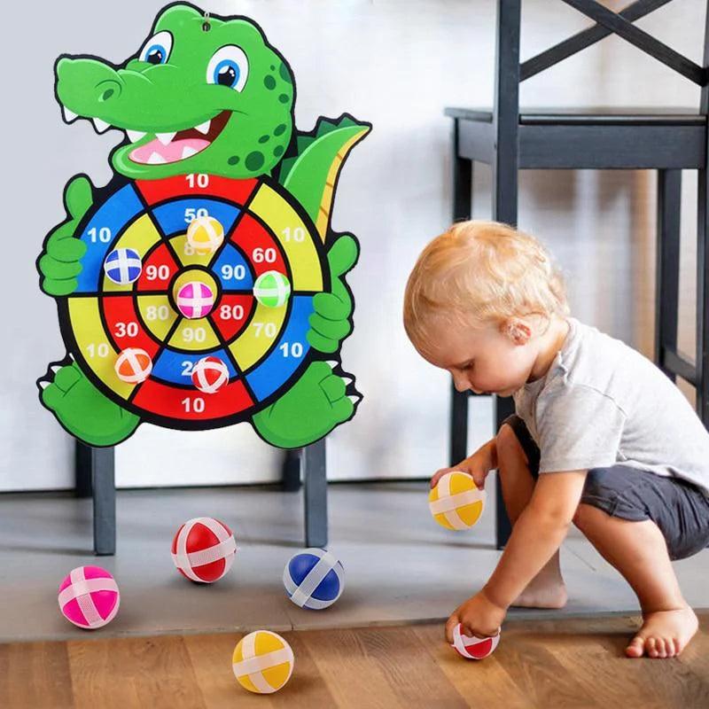 Montessori Throw Sport Slingshot Target Sticky Ball Dartboard Basketball Board Games Educational Children's outdoor Game toy - NTKSTORE