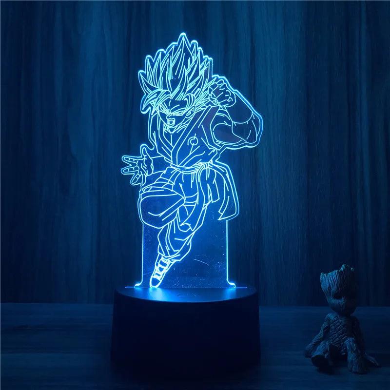 Anime Goku Vegeta Dragon Ball Z Super Saiyan 3D Lamp LED Night Light Goku Jiren Broly Table Lamp Gift 7 Colors - NTKSTORE