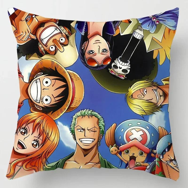 Hot Anime One Piece Luffy Figure Toys Cartoon Zoro Tony Chopper Printed Pillows Cover Birthday Party Decoration Toys Gift 45cm - NTKSTORE