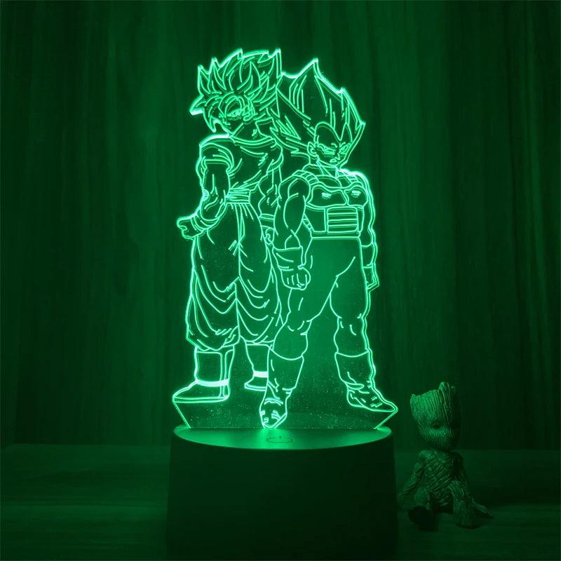 Anime Goku Vegeta Dragon Ball Z Super Saiyan 3D Lamp LED Night Light Goku Jiren Broly Table Lamp Gift 7 Colors - NTKSTORE