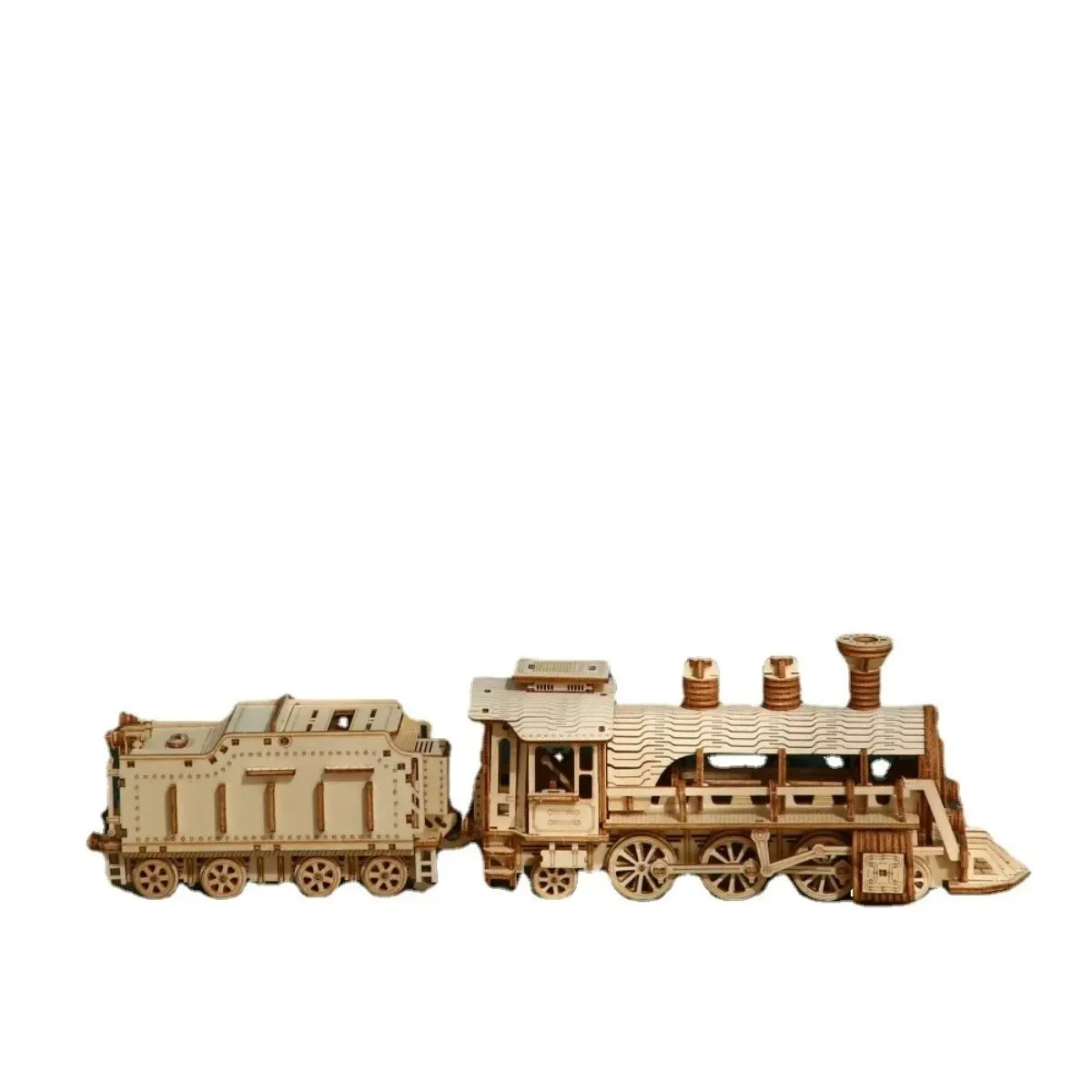 DIY Steam Train Wooden Puzzles Toys Construction Blocks Set for Teens Adults Montessori Educatianal 3d Retro Locomotive Models - NTKSTORE