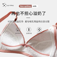 Soft Wire Free Nursing Bra 100% Cotton Breastfeeding Maternity Suckling Button Brassiere for Pregnant Women Underwear Clothing - NTKSTORE