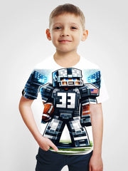 MINISO Summer New Children's Cartoon Print T-shirt 4-14 Year Old Boys Casual Top for Girls Clothing Boys Breathable T-shirt 2024 - NTKSTORE