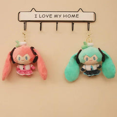 Hatsune Miku Plush Doll Keychain 15cm Cute Miku Anime Collection Peripheral Toys Bag Pendant Decoration Toys Girlfriends Gift - NTKSTORE