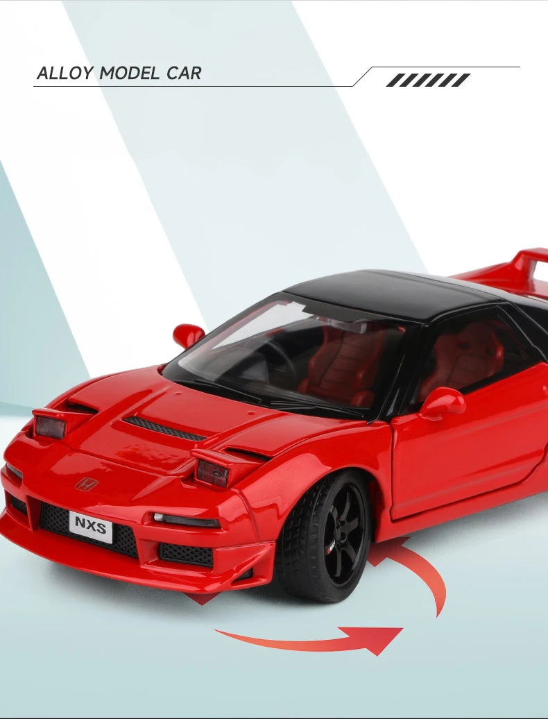 1:32 Honda NSX Coupe Alloy Miniature Car Diecast Metal Scale Car Model Sound＆Light Collection Childrens Toy Car Vehicles Gifts