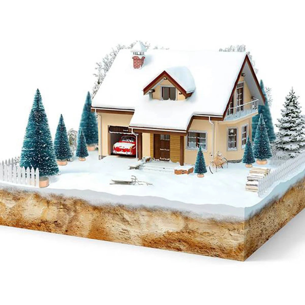 50PCS Miniature Artificial Christmas Tree Small Snow Frost Trees Pine Trees Christmas DIY Decoration Crafts