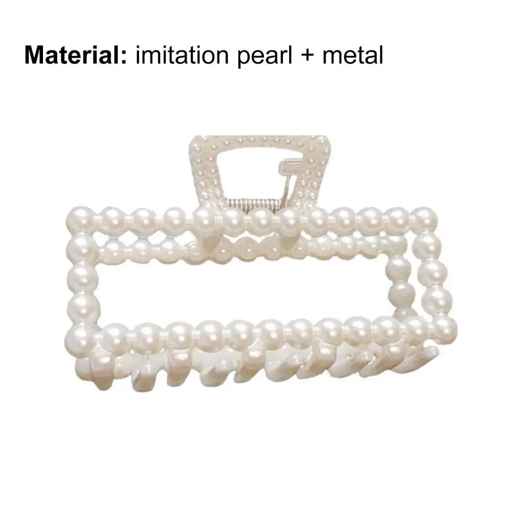 Hair Claw Clip Beautiful Fashion Women Large Hair Grip Imitation Pearl Hair Clamp - NTKSTORE