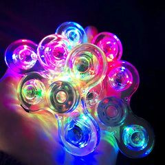 Luminous LED light Fidget Spinner Hand Top Spinner glows in the dark toys office stress relieving toys adults and children toy - NTKSTORE