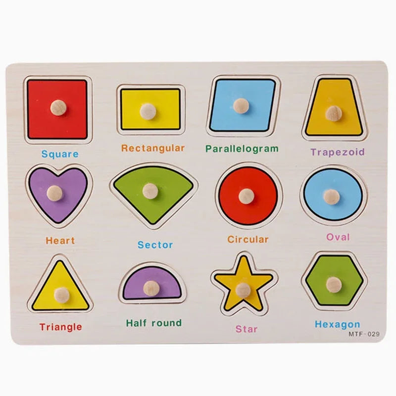 Montessori Baby Puzzle Educational Toys For Children Baby Game Puzzle Board Jigsaw Child Puzzle Wooden Puzzles For Kids 2 3 Year