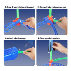 Kid Air Rocket Foot Pump Launcher Outdoor Air Pressed Stomp Soaring Rocket Toys Child Play Set Jump Sport Games Toy For Children - NTKSTORE