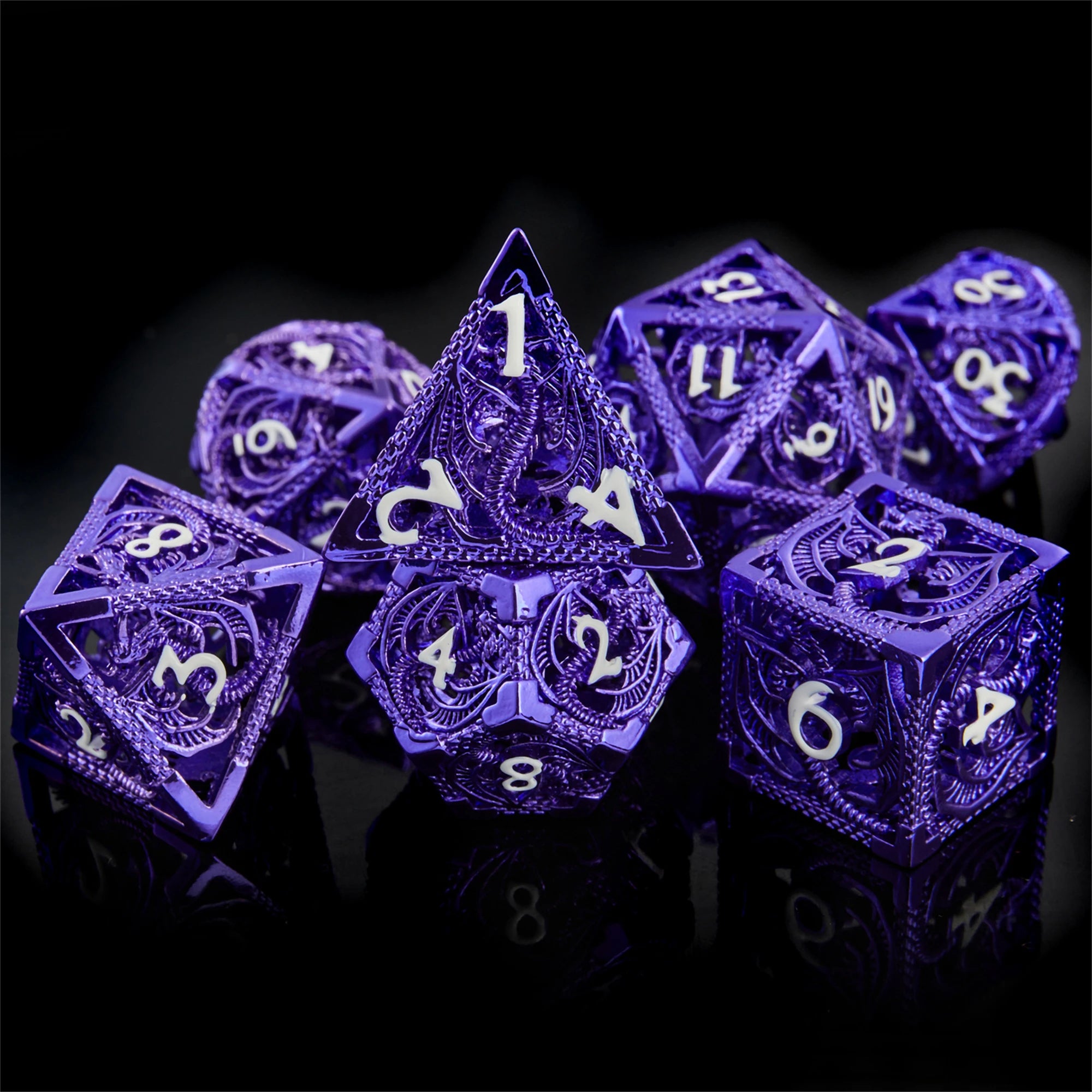 7-piece Semi Sharp DND Dice Set Suitable for Board Games, Halloween, Thanksgiving, Christmas, Gifts, Parties, and Collections - NTKSTORE