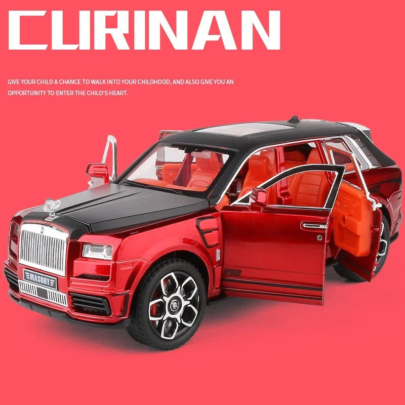 1:24 Rolls Royce Cullinan Masory SUV Alloy Luxy Car Model Diecasts Metal Toy Car Model Simulation Sound and Light Childrens Gift