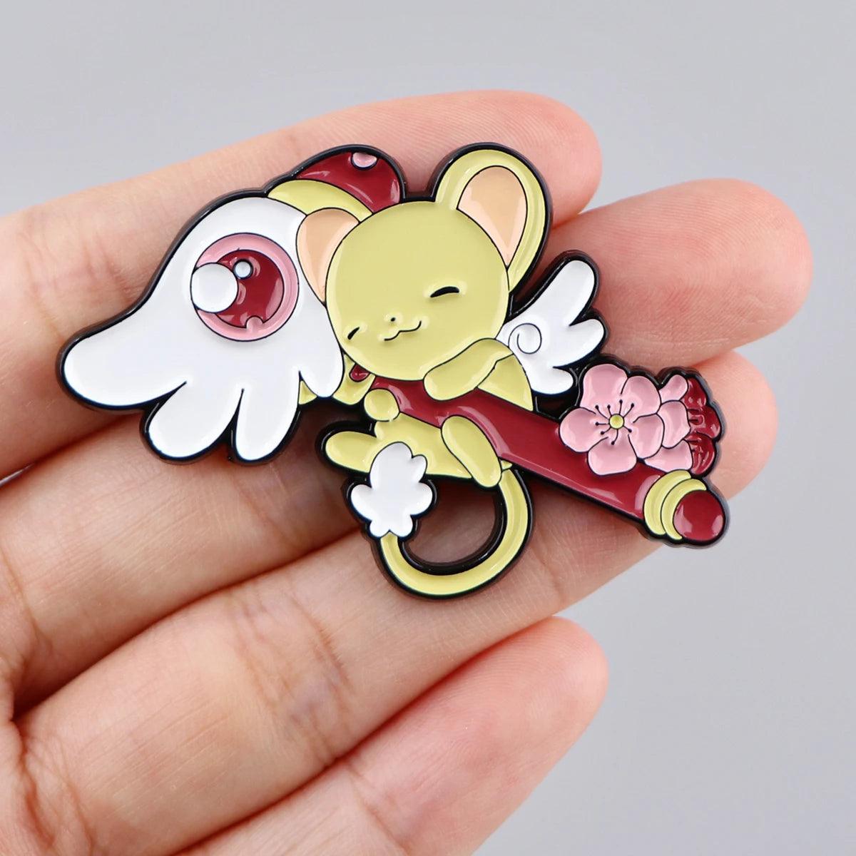 Cute Anime Sakura Lapel Pins for Backpack Cute Enamel Pin Girls Women's Brooches Metal Badges Jewelry Accessories - NTKSTORE