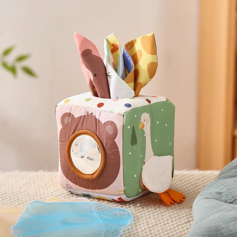 Montessori Toys Magic Cotton Animal Tissue Box Kids Finger Exercise Busy Board Toys Baby Educational Activity Sensory Game Gifts - NTKSTORE