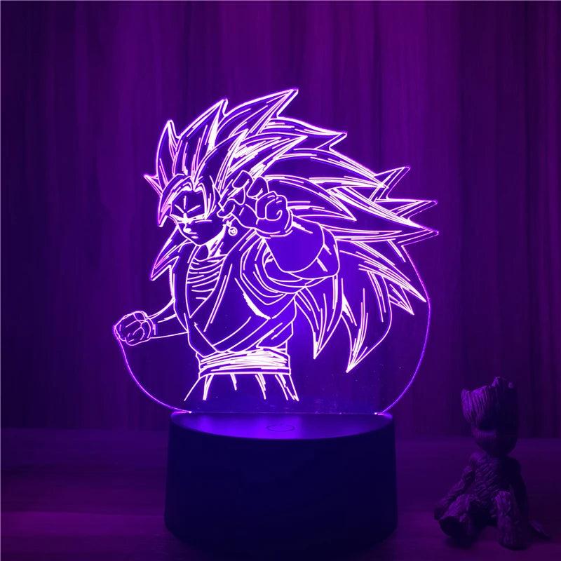 Anime Goku Vegeta Dragon Ball Z Super Saiyan 3D Lamp LED Night Light Goku Jiren Broly Table Lamp Gift 7 Colors - NTKSTORE