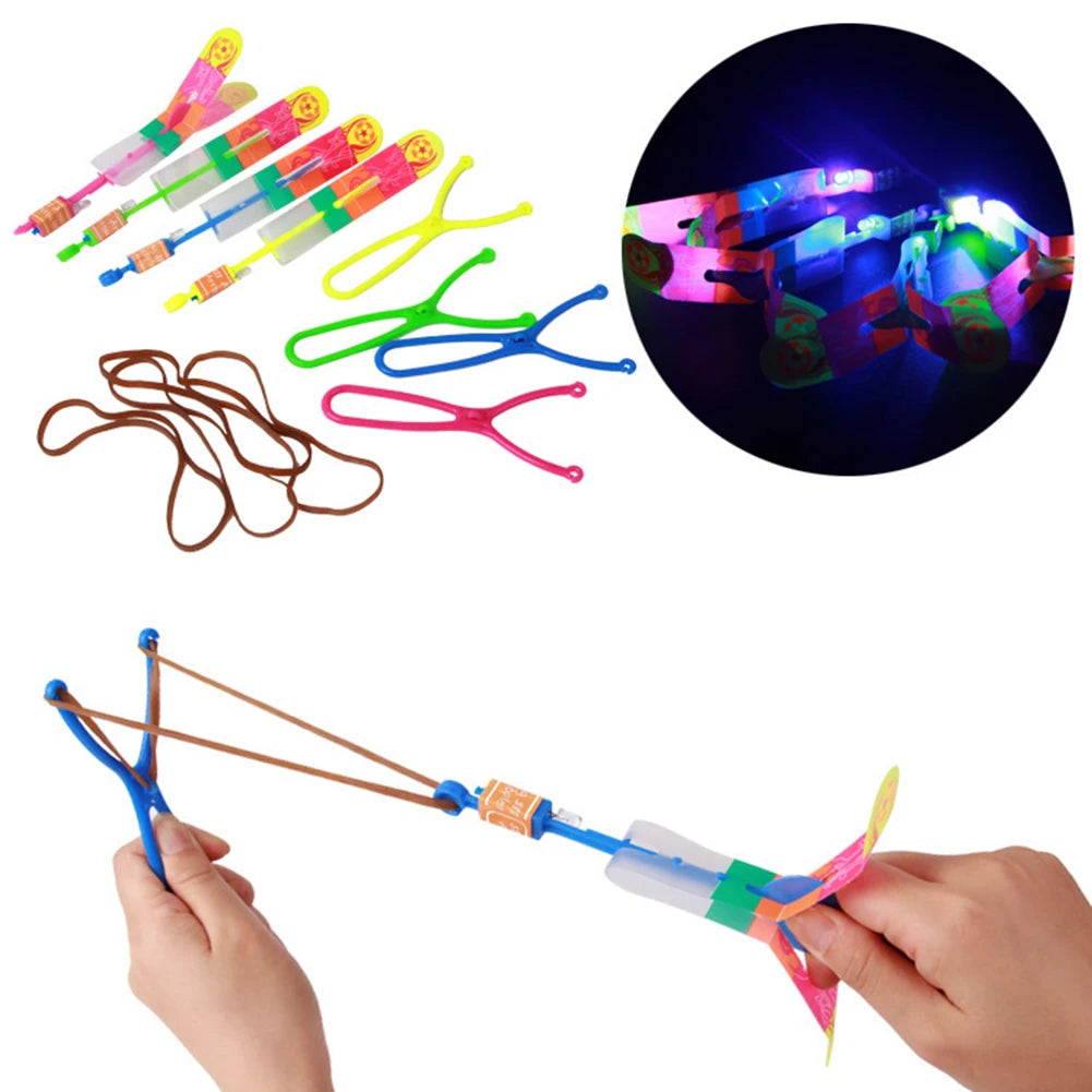 Slingshot Light LED Flying Toys pour garçons et filles, batterie 62, jeu de plein air, hélicoptère, meilleurs cadeaux - NTKSTORE