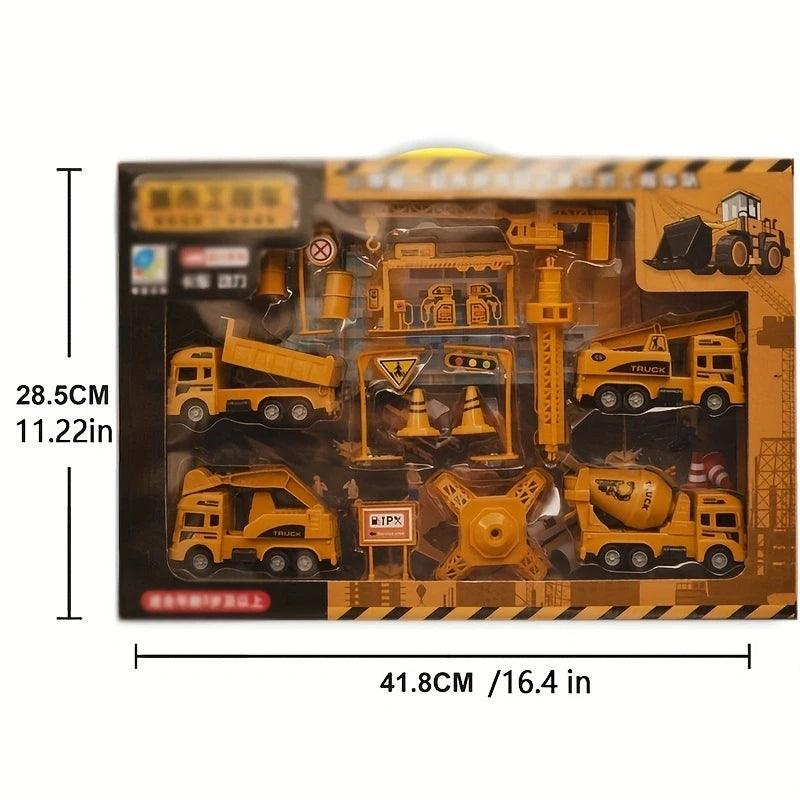 Engineering Vehicle Toys Plastic Construction Excavator Tractor Dump Fire Truck Bulldozer Models Kids Boys Mini Gifts - NTKSTORE