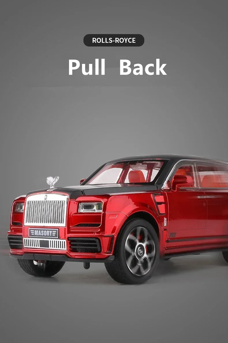 1:24 Rolls Royce Cullinan Masory SUV Alloy Luxy Car Model Diecasts Metal Toy Car Model Simulation Sound and Light Childrens Gift