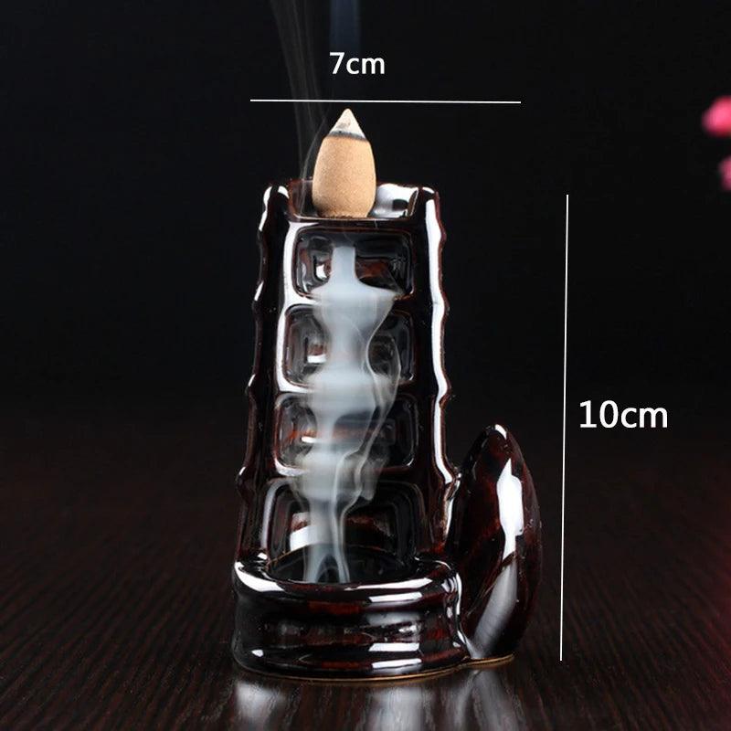 F 2023 hot Dragon Incense Burner Smoke Backflow Best Cone Censer incense Holder mini Office Desk Home Decor Teahouse Ornament - NTKSTORE