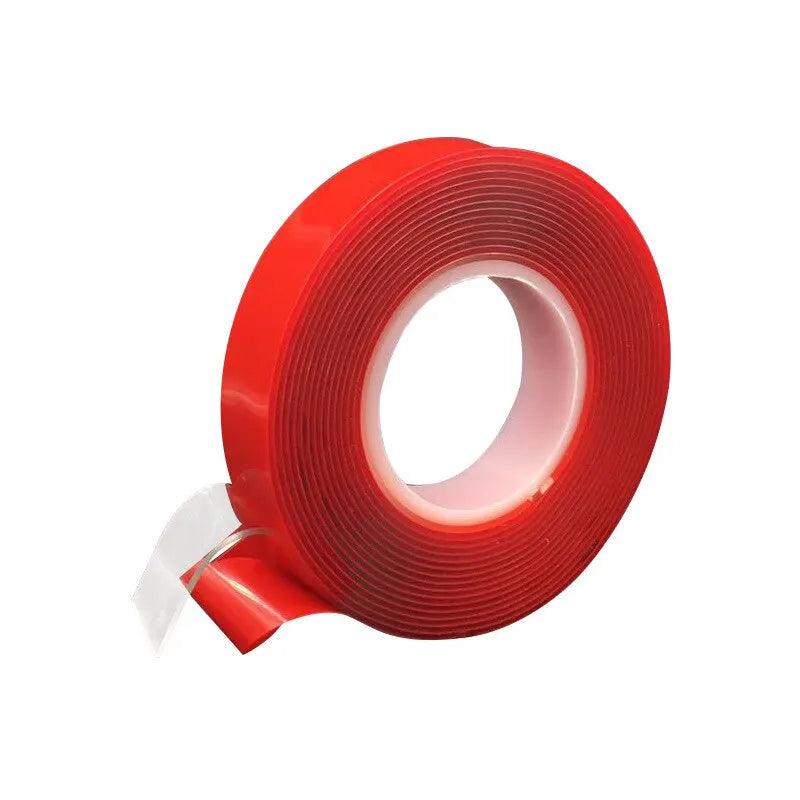 2pc Ultra Thin Transparent Red Film Double Sided Tape With HighTemperature Resistance No Marks Waterproof Adhesion Strong Adhes - NTKSTORE