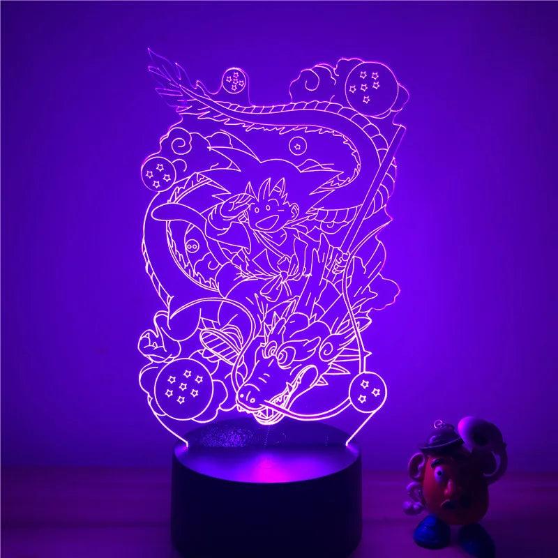 Anime Goku Vegeta Dragon Ball Z Super Saiyan 3D Lamp LED Night Light Goku Jiren Broly Table Lamp Gift 7 Colors - NTKSTORE