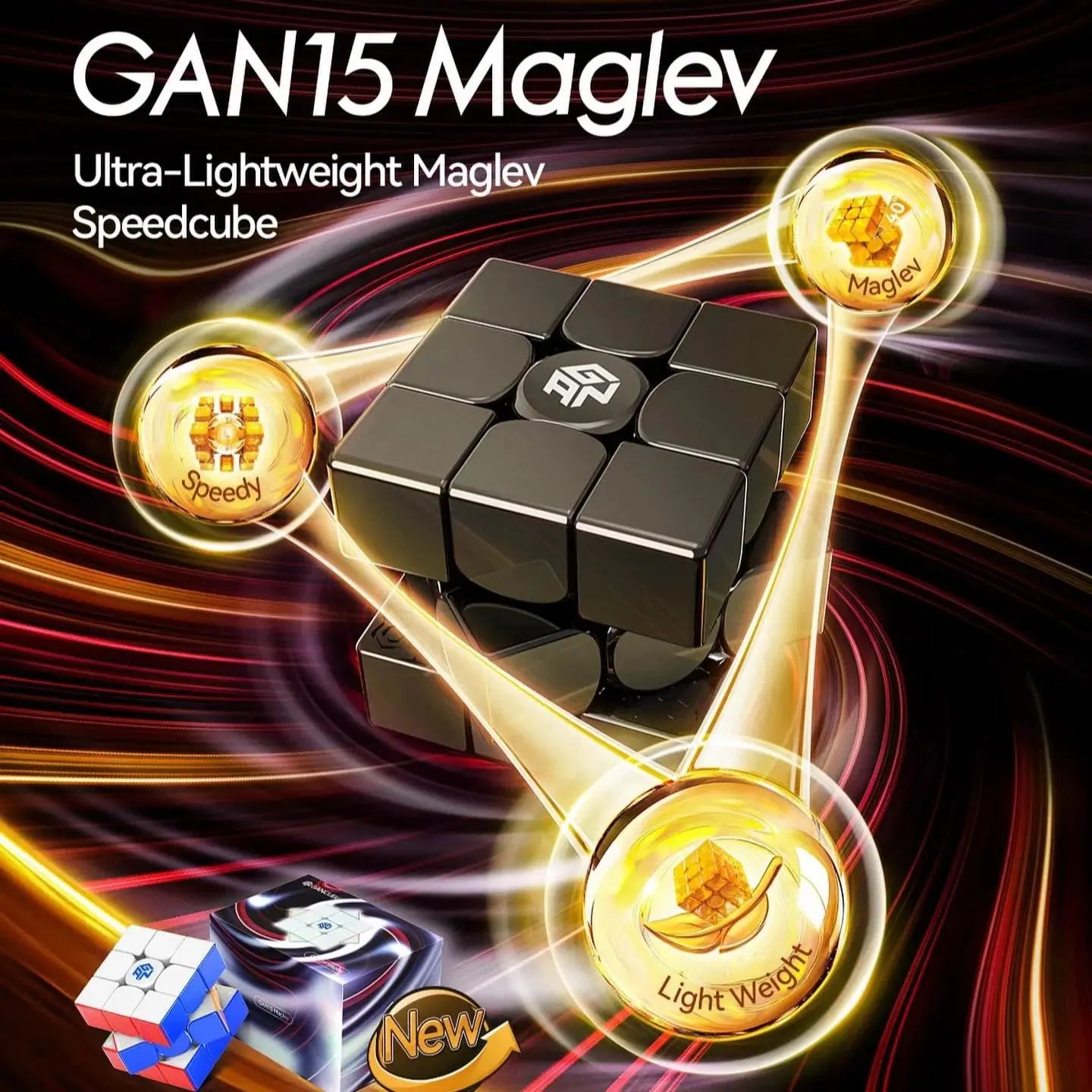 2024 New Gan 15 Maglev UV Magnetic Magic Speed Cube Stickerless Professional GAN 15M Cubo Magico Puzzle For Children Kids Gift - NTKSTORE