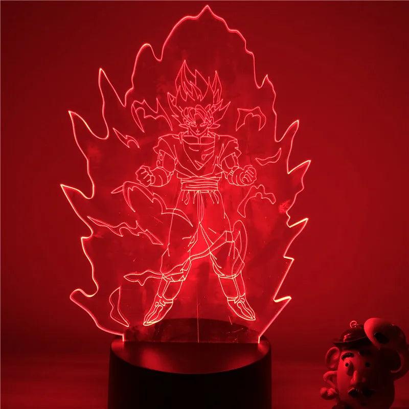 Anime Goku Vegeta Dragon Ball Z Super Saiyan 3D Lamp LED Night Light Goku Jiren Broly Table Lamp Gift 7 Colors - NTKSTORE