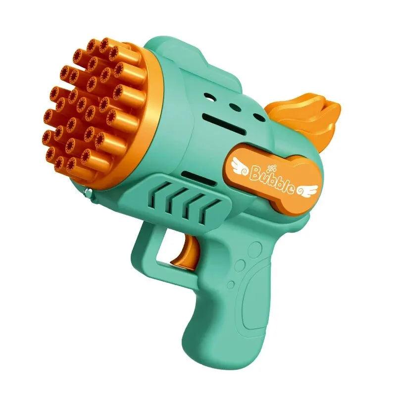 Light-Up Bubble Gun - 29-Hole Gatling Blaster for Boys & Girls 6-14 Years Old (Battery & Bubble Liquid Not Included) - NTKSTORE