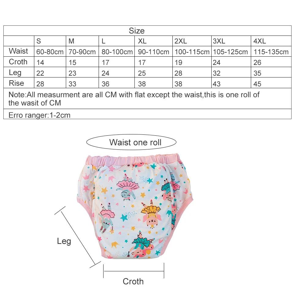 Pink dancing ballet bunny Waterproof Adult Baby Traning Pants DDLG Reusable Nappies Adult Aloth Diaper Potty Underweaer Panties - NTKSTORE