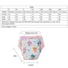 Pink dancing ballet bunny Waterproof Adult Baby Traning Pants DDLG Reusable Nappies Adult Aloth Diaper Potty Underweaer Panties - NTKSTORE