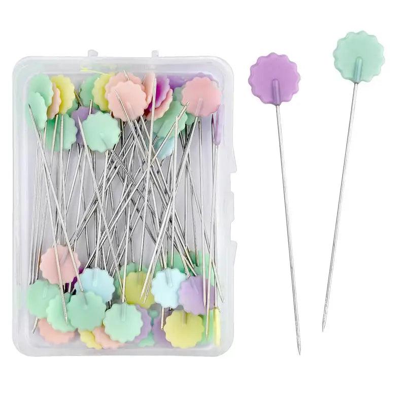 New Dressmaking Pins Embroidery Patchwork Tools Fixed Pin Button Pin Patchwork Pin For Sewing Positioning And DIY 50pcs/100pcs - NTKSTORE