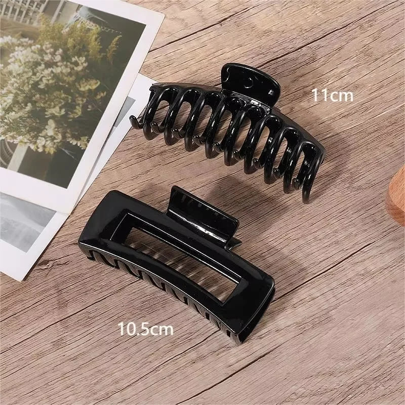 2/3/4Pcs Fashion Claw Clip Set for Women Korean Elegant Large Hair Claw Geometric Barrettes Crab Clips Girls Hair Accessories - NTKSTORE